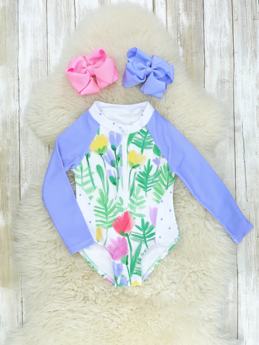 Tulips Rash Guard Swimsuit