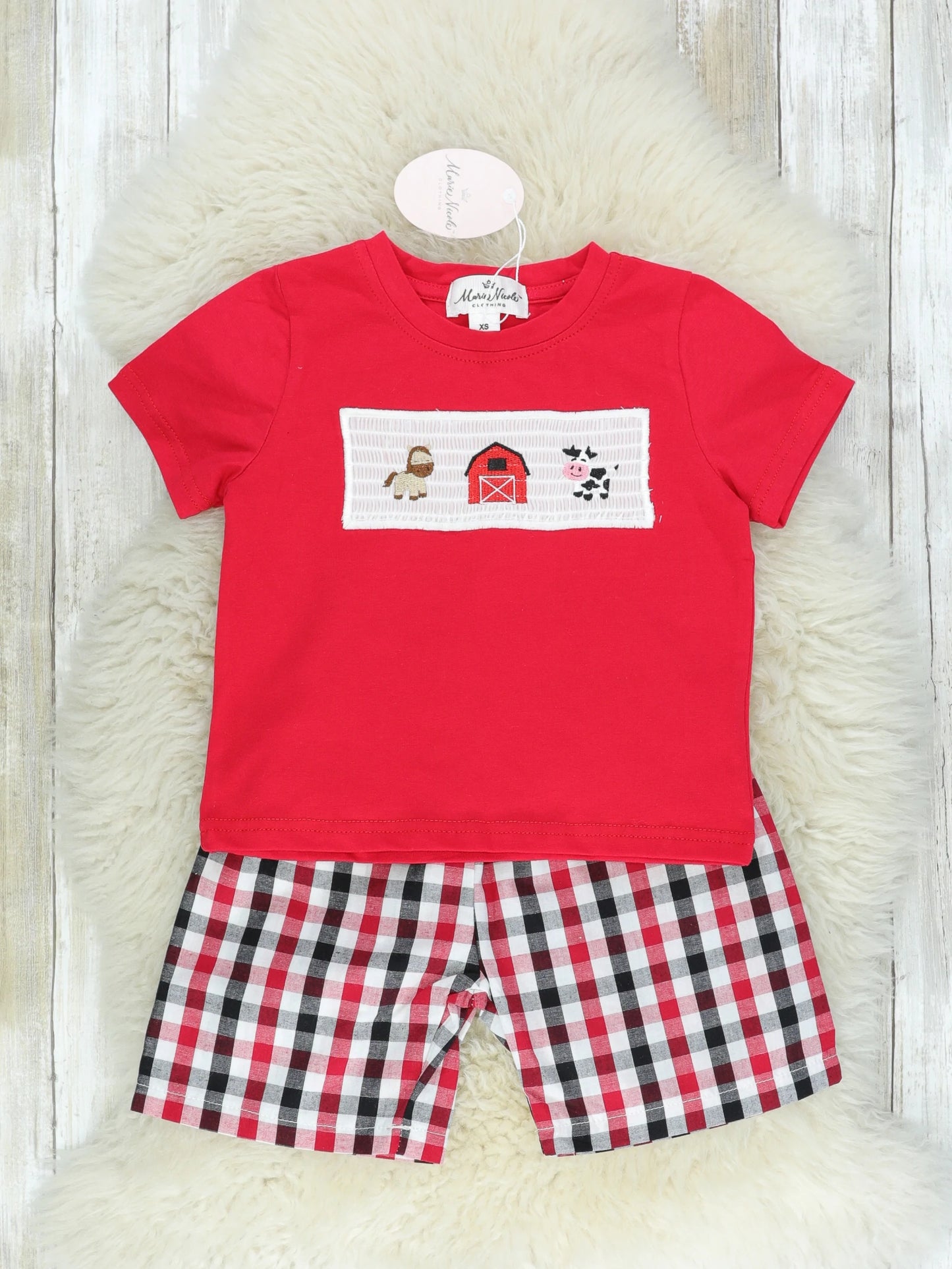 Copy of Farm Animals Plaid Outfit