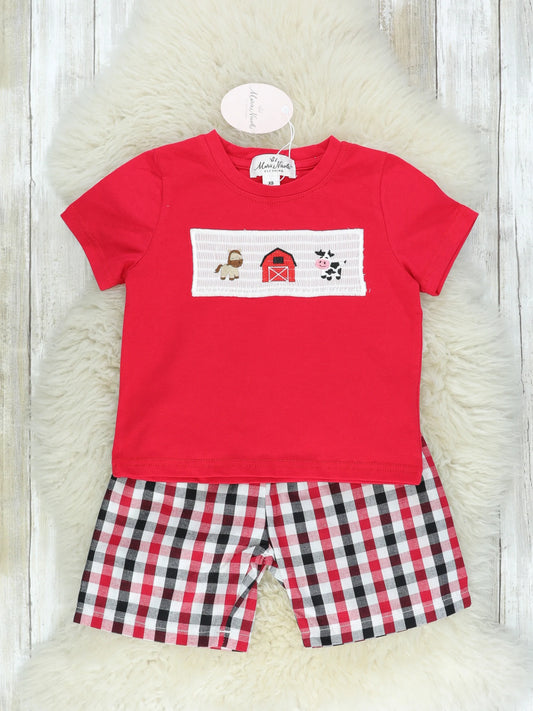 Copy of Farm Animals Plaid Outfit