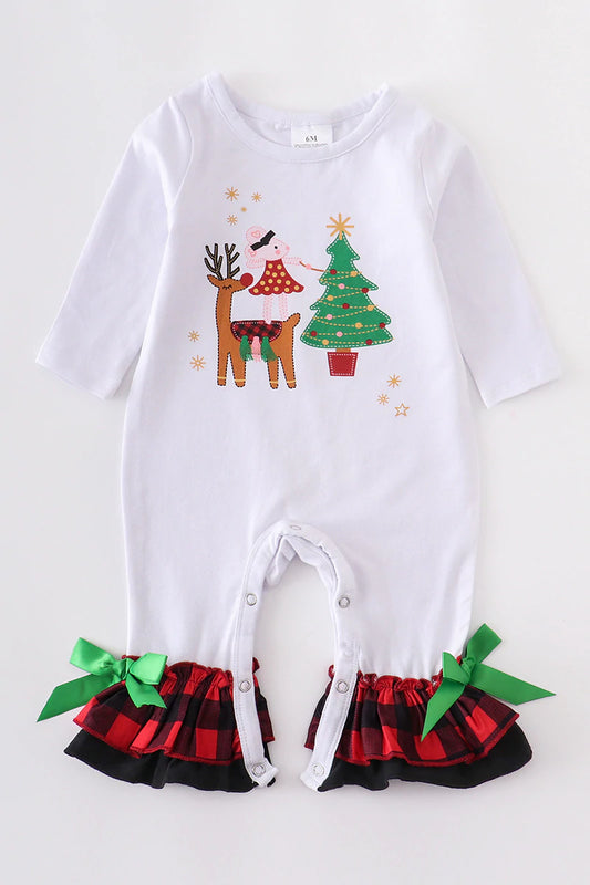 Christmas Eve Ruffle Baby Romper