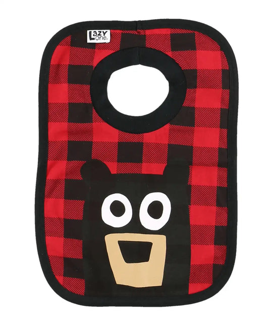 Bear Plaid Infant Bib