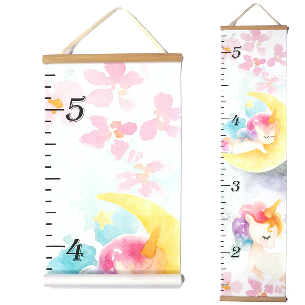 Canvas Kids Growth Chart - Baby Unicorn