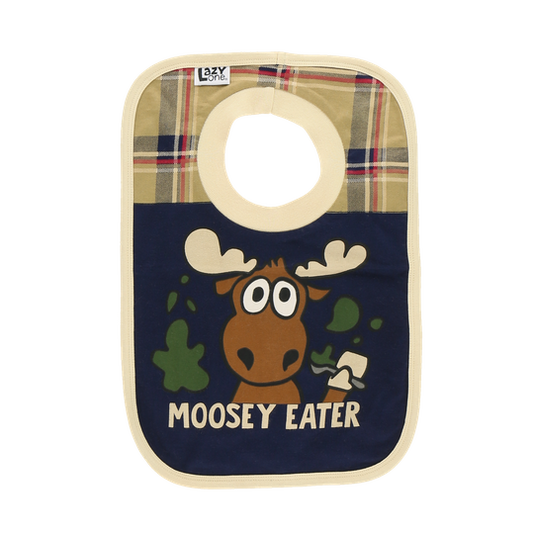 Moosey Eater Blue Boy Bib