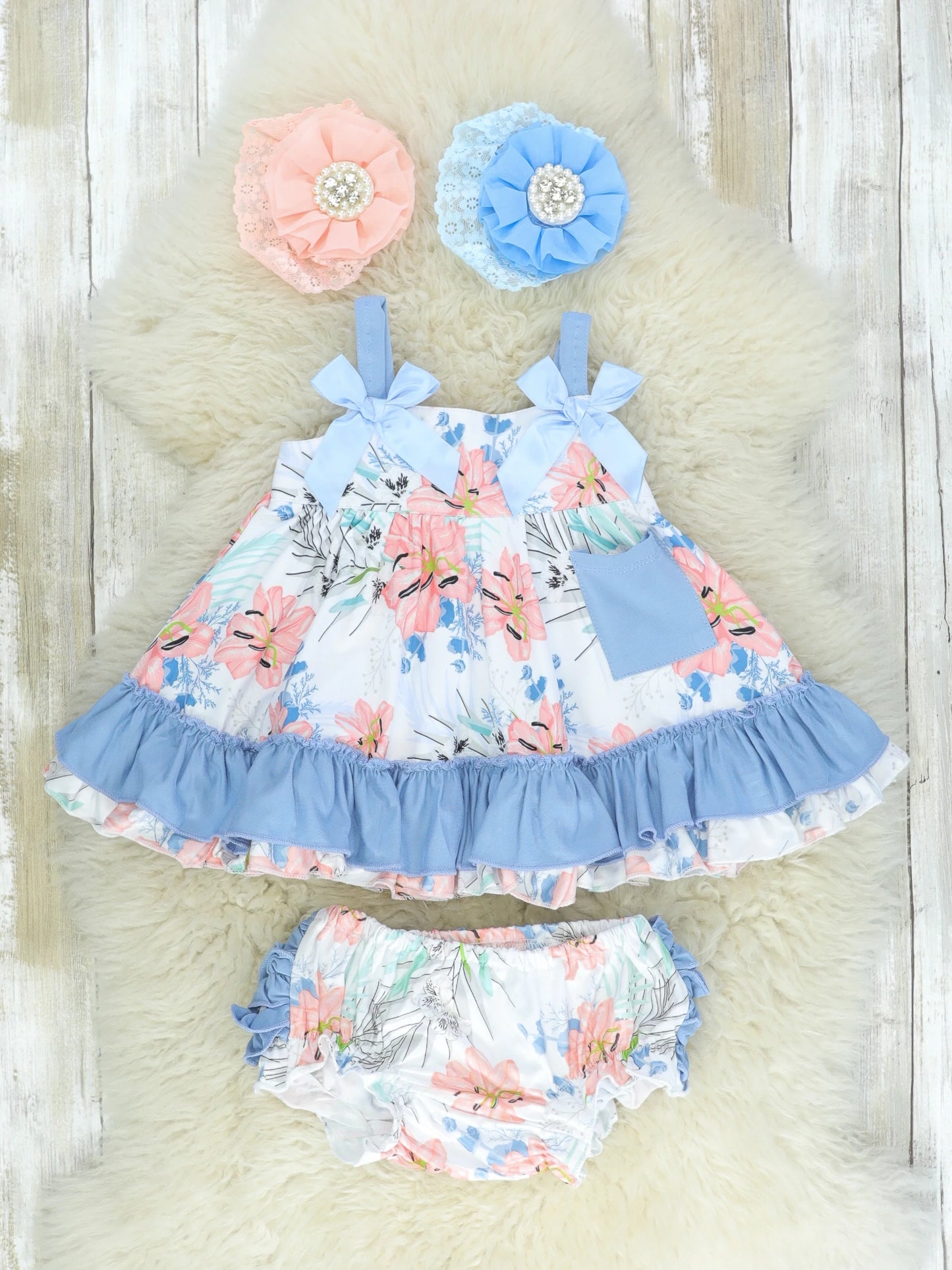 Pale Pink Lily Ruffle Swing Outfit