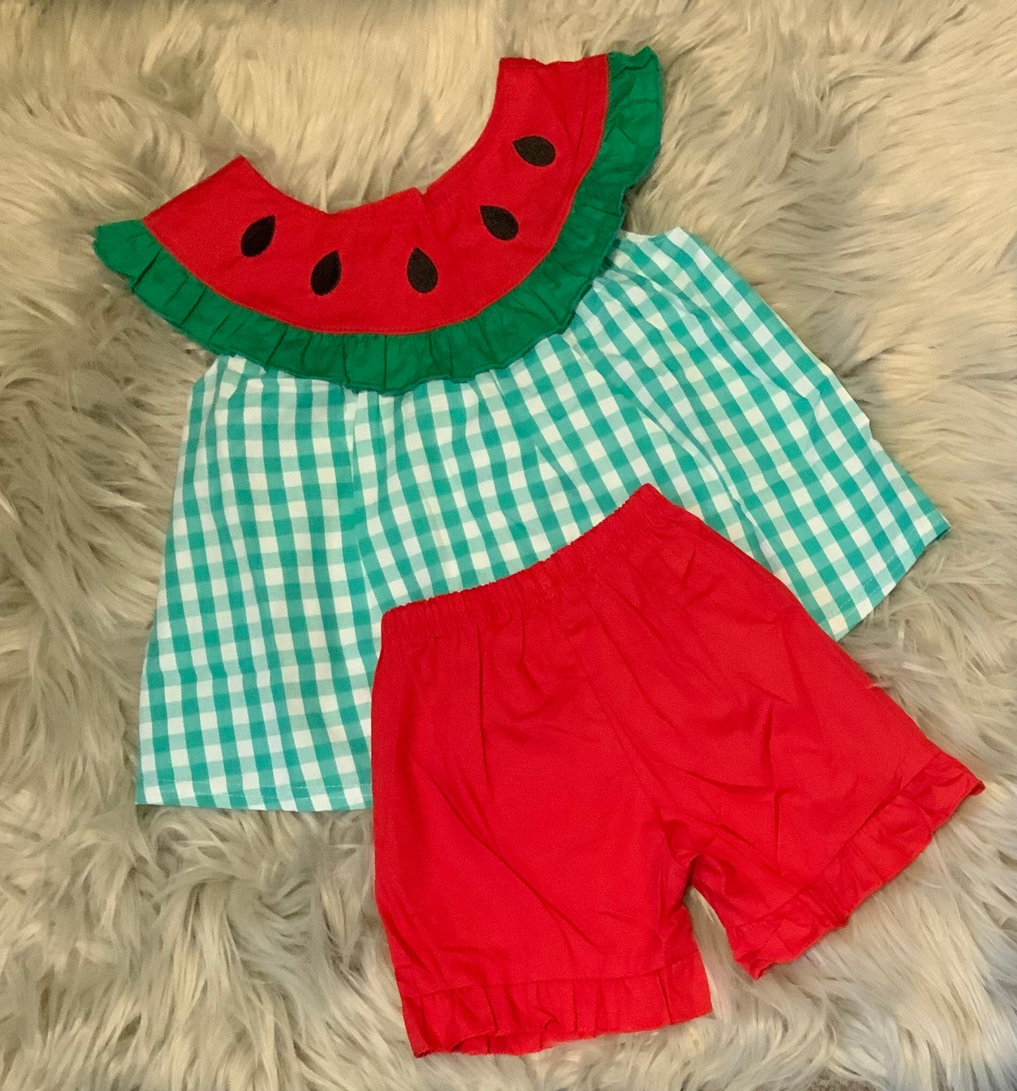 Watermelon Embroidered Girl Set