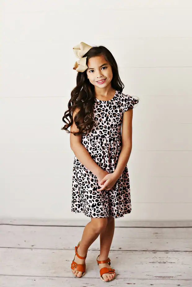 Leopard Flutter Dress