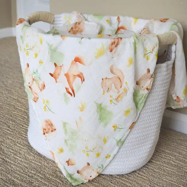 Bamboo Muslin Swaddle Blankets - Forest Friends